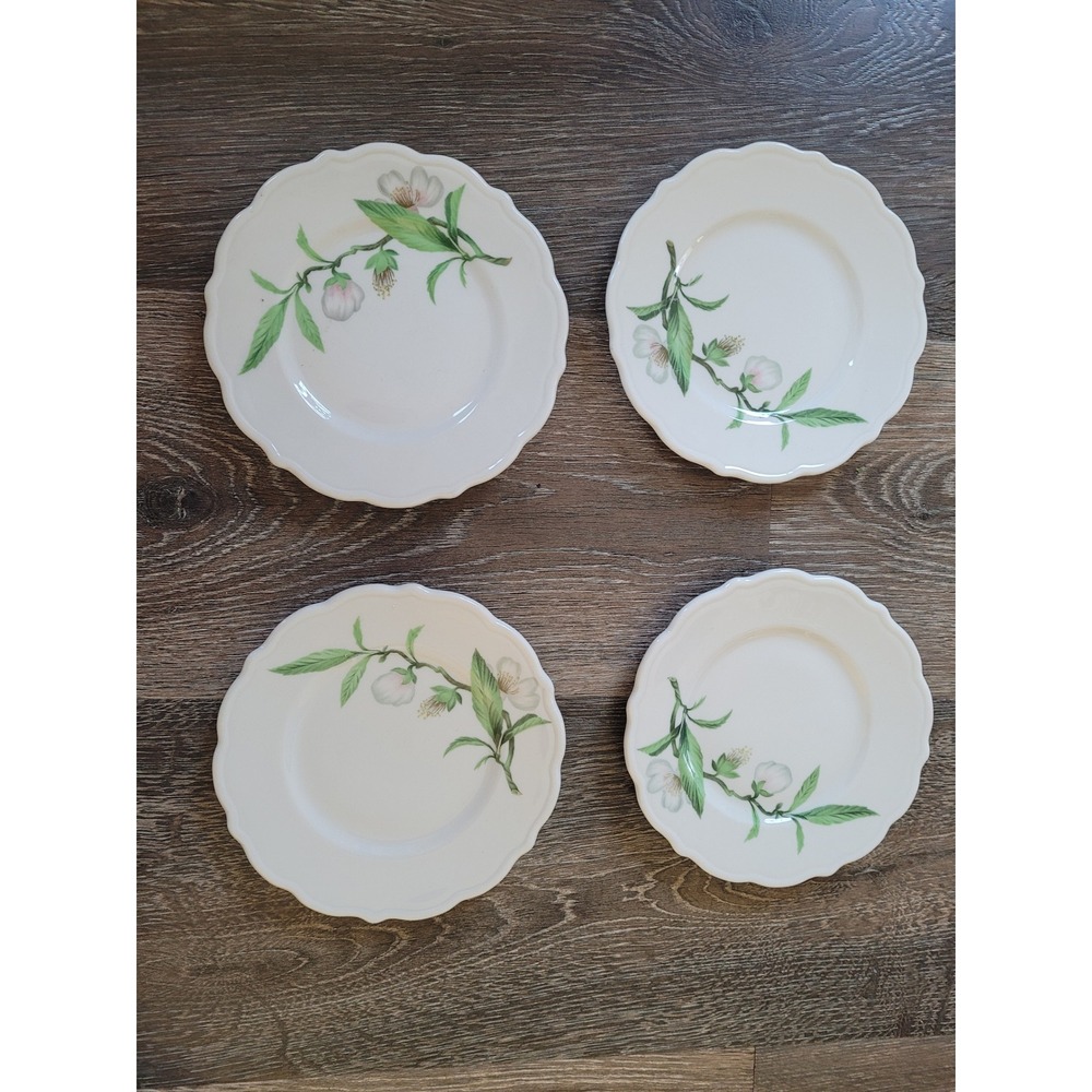 Vintage Syracuse China Bread Plate Apple Blossom Park Lane Mid-Century Modern x4